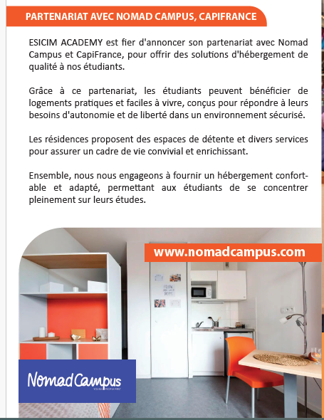 Annonce du partenariat entre ESICIM ACADEMY et Nomad Campus
